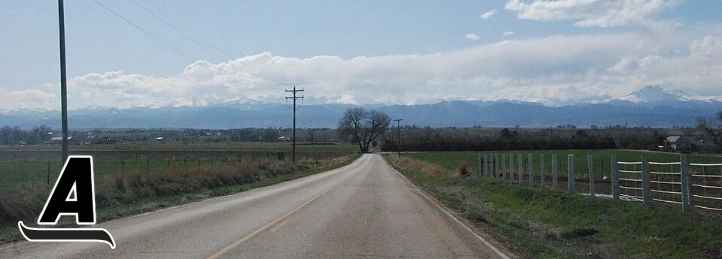 A beautiful country road in Johnstown, CO